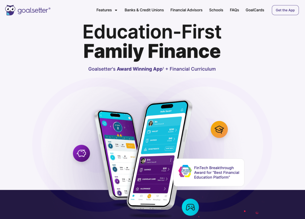 Goalsetter App For Children Family Finance